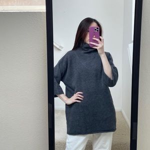 ZARA Minimalist Grey Knit Sweater